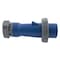 Hubbell Wiring Device-Kellems Watertight Pin & Sleeve Plug, 100 A, 250V AC, Single Phase, 2 Pole, IEC Grounding, Blue, NEMA 4X HBL3100P6W - alternate 2
