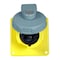Hubbell Wiring Device-Kellems Watertight Pin & Sleeve Receptacle, 20 A, 125V AC, Single Phase, 2 Pole, IEC Grounding, Yellow HBL320R4W - alternate 2