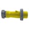 Hubbell Wiring Device-Kellems Watertight Pin & Sleeve Plug, 30 A, 125V AC, Single Phase, 2 Pole, IEC Grounding, Yellow, NEMA 4X HBL330P4W - alternate 2