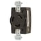 Hubbell Wiring Device-Kellems Locking Receptacle, Non-NEMA, 30 A, 125/250V AC, Single Phase, 3 Pole, Flush Mount, Screw Terminals HBL3330 - alternate 2