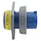 Hubbell Wiring Device-Kellems Watertight Pin & Sleeve Inlet, 100 A, 250V AC, Three Phase, 3 Pole, IEC Grounding, Blue HBL4100B9W - alternate 2