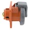 Hubbell Wiring Device-Kellems Watertight Pin & Sleeve Receptacle, 100 A, 125/250V AC, Three Phase, 3 Pole, IEC Grounding, Orange HBL4100R12W - alternate 2