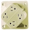Hubbell Wiring Device-Kellems Straight Blade Receptacle, 5-15R, 15 A, 125V AC, 2 Pole, 3 Wire, Surface Mount, Grounded HBL415I - alternate 3