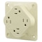 Hubbell Wiring Device-Kellems Straight Blade Receptacle, 5-15R, 15 A, 125V AC, 2 Pole, 3 Wire, Surface Mount, Grounded HBL415I - alternate 2