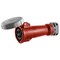 Hubbell Wiring Device-Kellems Watertight Pin & Sleeve Connector, 30 A, 480V AC, Three Phase, 3 Pole, IEC Grounding, Red, NEMA 4X HBL430C7W - alternate 5