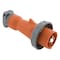 Hubbell Wiring Device-Kellems Watertight Pin & Sleeve Plug, 30 A, 125/250V AC, Single Phase, 3 Pole, IEC Grounding, Orange HBL430P12W - alternate 3