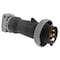 Hubbell Wiring Device-Kellems Watertight Pin & Sleeve Plug, 30 A, 600V AC, Three Phase, 3 Pole, IEC Grounding, Black, NEMA 4X HBL430P5W - alternate 2