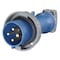 Hubbell Wiring Device-Kellems Watertight Pin & Sleeve Plug, 30 A, 250V AC, Three Phase, 3 Pole, IEC Grounding, Blue, NEMA 4X HBL430P9W - alternate 3