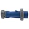 Hubbell Wiring Device-Kellems Watertight Pin & Sleeve Plug, 30 A, 250V AC, Three Phase, 3 Pole, IEC Grounding, Blue, NEMA 4X HBL430P9W - alternate 2