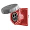 Hubbell Wiring Device-Kellems Watertight Pin & Sleeve Receptacle, 30 A, 480V AC, Three Phase, 3 Pole, IEC Grounding, Red, NEMA 4X HBL430R7W - alternate 4
