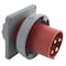 Hubbell Wiring Device-Kellems Watertight Pin & Sleeve Inlet, 60 A, 480V AC, Three Phase, 3 Pole, IEC Grounding, Red HBL460B7W - alternate 4