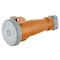 Hubbell Wiring Device-Kellems Watertight Pin & Sleeve Connector, 60 A, 125/250V AC, Single Phase, 3 Pole, IEC Grounding, Orange HBL460C12W - alternate 2