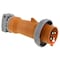 Hubbell Wiring Device-Kellems Watertight Pin & Sleeve Plug, 60 A, 125/250V AC, Single Phase, 3 Pole, IEC Grounding, Orange HBL460P12W - alternate 2