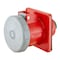 Hubbell Wiring Device-Kellems Watertight Pin & Sleeve Receptacle, 60 A, 480V AC, Three Phase, 4 Pole, IEC Grounding, Red, NEMA 4X HBL460R7W - alternate 2