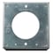 Hubbell Wiring Device-Kellems Box Cover, Square Box Type, 1 Gang, Galvanized Steel, Single Receptacle Cover Type HBL50SC - alternate 3