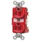 Hubbell Wiring Device-Kellems Straight Blade Receptacle, 5-15R, 15 A, 125V AC, 2 Pole, 3 Wire, Flush Mount, Grounded HBL8200RED - alternate 4