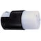 Hubbell Wiring Device-Kellems Straight Blade Connector, 5-15R, 15 A, 125V AC, 2 Pole, 3 Wire, Screw Terminals, Black, White HBL8219C - alternate 2