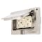 Hubbell Wiring Device-Kellems Weatherproof Wall Plate, Number of Gangs: 1-Gang Stainless Steel, Brushed Finish, Silver HBLSS263R - alternate 2