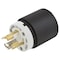 Hubbell Wiring Device-Kellems Watertight Locking Plug, L5-30P, 30 A, 125V AC, Single Phase, 2 Pole, Screw Terminals, Black, White L530P - alternate 1
