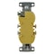 Hubbell Wiring Device-Kellems Straight Blade Receptacle, 5-15R, 15 A, 125V AC, 2 Pole, 3 Wire, Flush Mount, Self-Grounded RR15SITR - alternate 2