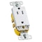 Hubbell Wiring Device-Kellems Straight Blade Receptacle, 5-15R, 15 A, 125V AC, 2 Pole, 3 Wire, Flush Mount, Self-Grounded RRD15SWTR - alternate 4