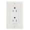 Hubbell Wiring Device-Kellems Straight Blade Receptacle, 5-15R, 15 A, 125V AC, 2 Pole, 3 Wire, Flush Mount, Self-Grounded RRD15SWTR - alternate 3