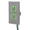 Hubbell Straight Blade Receptacle, 5-15R, 15 A, 125V AC, 2 Pole, 3 Wire, Flush Mount, Grounded SNAP8200GYLTR - alternate 2