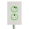 Hubbell Straight Blade Receptacle, 5-15R, 15 A, 125V AC, 2 Pole, 3 Wire, Flush Mount, Grounded SNAP8200WLTR - alternate 4
