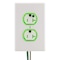 Hubbell Straight Blade Receptacle, 5-15R, 20 A, 125V AC, 2 Pole, 3 Wire, Flush Mount, Grounded SNAP8300WLTR - alternate 4