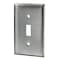 Hubbell Wiring Device-Kellems Toggle Switch Wall Plates, Number of Gangs: 1 Stainless Steel, Brushed Finish, Silver SS1 - alternate 2