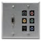 Hubbell Premise Wiring Wall Plate, 6 Port SSF206 - alternate 2