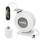 Hubbell Wiring Device-Kellems Cord Reel With Hand Lamp, Spring Retracted, Hospital Grade NEMA 5-20R, 12 AWG, White Reel Color HBLIWC45123GF220HG - alternate 1