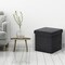 Seville Classics Ottoman, Foldable Storage, Charcoal Gray WEB256 - alternate 1