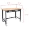 Seville Classics Wood Top Workbench, Satin WEB484 - alternate 4