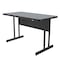 Correll Rectangle Computer or Training Desk Height Work Station, 24" W, 48" L, 29" H, Gray Granite WS2448-15 - alternate 5