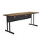 Correll Rectangle Computer or Training Desk Height Work Station, High Pressure Laminate Top, Medium Oak WS2460-06 - alternate 4