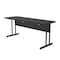 Correll Rectangle Computer or Training Desk Height Work Station, 24" W, 60" L, 29" H, Black Granite WS2460-07 - alternate 3