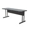 Correll Rectangle Computer or Training Desk Height Work Station, 24" W, 60" L, 29" H, Gray Granite WS2460-15 - alternate 3