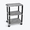 Luxor Tuffy Utility Cart with Three Shelves WT34GYS - alternate 1