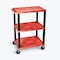 Luxor Tuffy Utility Cart - Three Shelves - Red with Black Legs WT34RS - alternate 1