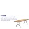 Flash Furniture Rectangle Folding Table, Wood Top, Wood Grain XA-3096-BIRCH-M-GG - alternate 2