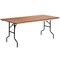 Flash Furniture Rectangle Folding Table , 36" X 72" X 30" , Wood Top, Natural XA-3672-P-GG