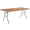 Flash Furniture Rectangle Folding Table, 36" W, 72" L, 30" H, Wood Top, Wood Grain XA-3672-P-GG - alternate 9