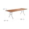 Flash Furniture Rectangle Folding Table, 36" W, 96" L, 30" H, Wood Top, Wood Grain XA-3696-P-GG - alternate 5