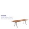 Flash Furniture Rectangle Folding Table, 36" W, 96" L, 30" H, Wood Top, Wood Grain XA-3696-P-GG - alternate 7