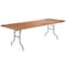 Flash Furniture Rectangle Folding Table, 36" W, 96" L, 30" H, Wood Top, Wood Grain XA-3696-P-GG - alternate 8