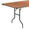 Flash Furniture Rectangle Folding Table, 36" W, 96" L, 30" H, Wood Top, Wood Grain XA-3696-P-GG - alternate 10
