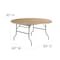 Flash Furniture Round Folding Table, Wood Top, Wood Grain XA-60-BIRCH-M-GG - alternate 6