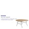 Flash Furniture Round Folding Table, Wood Top, Wood Grain XA-60-BIRCH-M-GG - alternate 2
