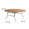 Flash Furniture Round Folding Table, Birchwood, Steel Top, Natural XA-72-BIRCH-M-GG - alternate 5